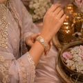 Kumud Floral Silver Polki Bangle